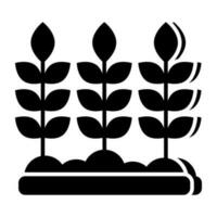 An editable design icon of crops vector
