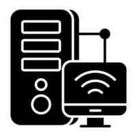 Premium download icon of connected monitor vector