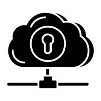 Modern design icon of cloud security vector