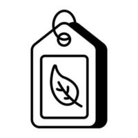 An icon design of eco tag vector