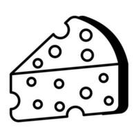 An icon design of cheese block vector