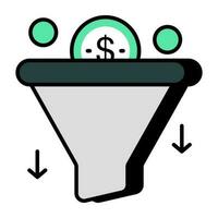 Trendy vector design of sales funnel