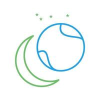 Star Orbitting Earth Vector Icon