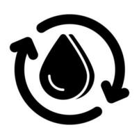 An editable design icon of water recycling vector