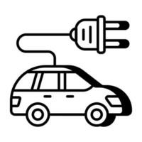 An icon design of electric car vector