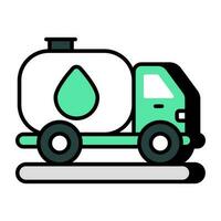 Premium download icon of fuel truck vector