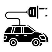 An icon design of electric car vector