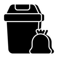 Vector design of trash bin