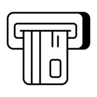 Perfect design icon of atm withdrawal vector