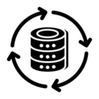 An icon design of database update vector