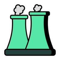 Perfect design icon of factory building denoting concept of air pollution vector