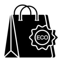 Premium download icon of eco shopping vector