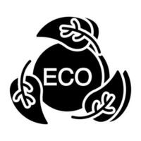 icono de diseño único de actualización ecológica vector