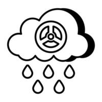 Unique design icon of acidic rain vector