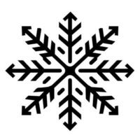 Snowflake vector icon Xmas December decoration