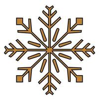 Isolated snowflake vector icon winter decorate ornament