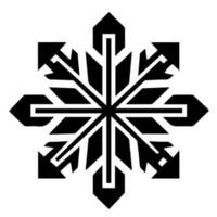 Snowflake vector icon Xmas December decoration