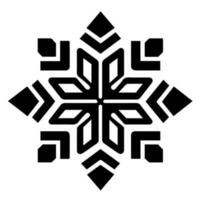 Snowflake vector icon Xmas December decoration