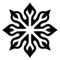 Snowflake vector icon Xmas December decoration