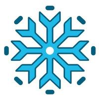 Isolated snowflake vector icon winter decorate ornament