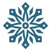 Isolated snowflake vector icon winter decorate ornament