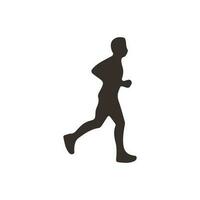 vector runner, silhouette man running