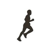 vector runner, silhouette man running