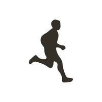 vector runner, silhouette man running