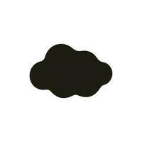 Solid cloud illustration, glyph icon vector