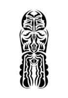 Mask in the style of the ancient tribes. Tattoo patterns. Isolated on white background. Vetcor. vector