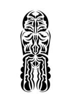 Mask in the style of the ancient tribes. Tattoo patterns. Isolated on white background. Vetcor. vector