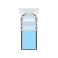 Large window with shutters. Isolated. Flat style. vector