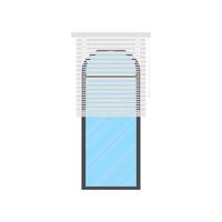 Large window with shutters. Isolated. Flat style. vector