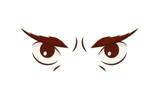 Evil eyes in flat style. Isolated. Vector illustration.