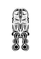 Maori style face. Ready tattoo template. Flat style. Vetcor. vector