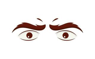 Angry eyes, Stern looking eyes, vector illustration