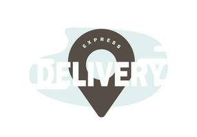 Logo for express delivery. Location tag. Vector illustration.