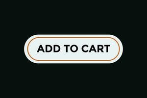 Add to cart button web banner templates. Vector Illustration