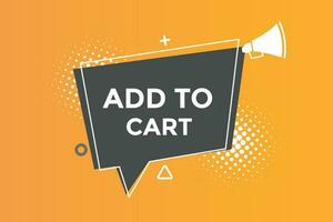 Add to cart button web banner templates. Vector Illustration