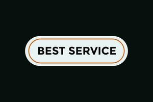 Best service button web banner templates. Vector Illustration