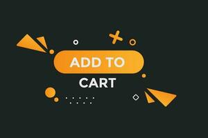 Add to cart button web banner templates. Vector Illustration