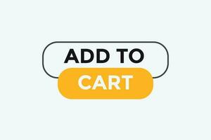 Add to cart button web banner templates. Vector Illustration