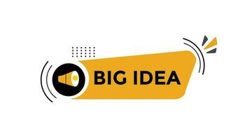 Big idea  button web banner templates. Vector Illustration