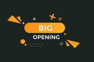 Big opening button web banner templates. Vector Illustration