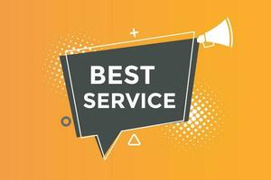 Best service button web banner templates. Vector Illustration