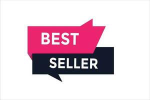 Best seller button web banner templates. Vector Illustration