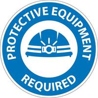 Symbol Floor Sign, Protective Equipment Required vector