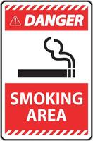 Sign showing allowed smoking area spots On White Background vector