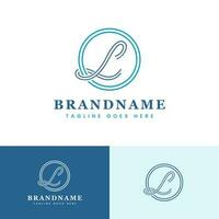 Simple Letter L With Circle Logo, suitable for any modern business with L initial. vector