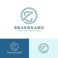 Simple Letter Z With Circle Logo, suitable for any modern business with Z initial. vector